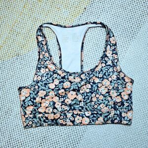 GapFit Floral Support Sports Bra - Racerback M